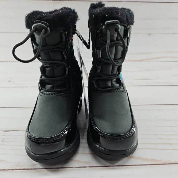 Totes Toddler Reena Black Waterproof Snow Boots Size 5T Unicorn Pink‎ - Picture 2 of 10